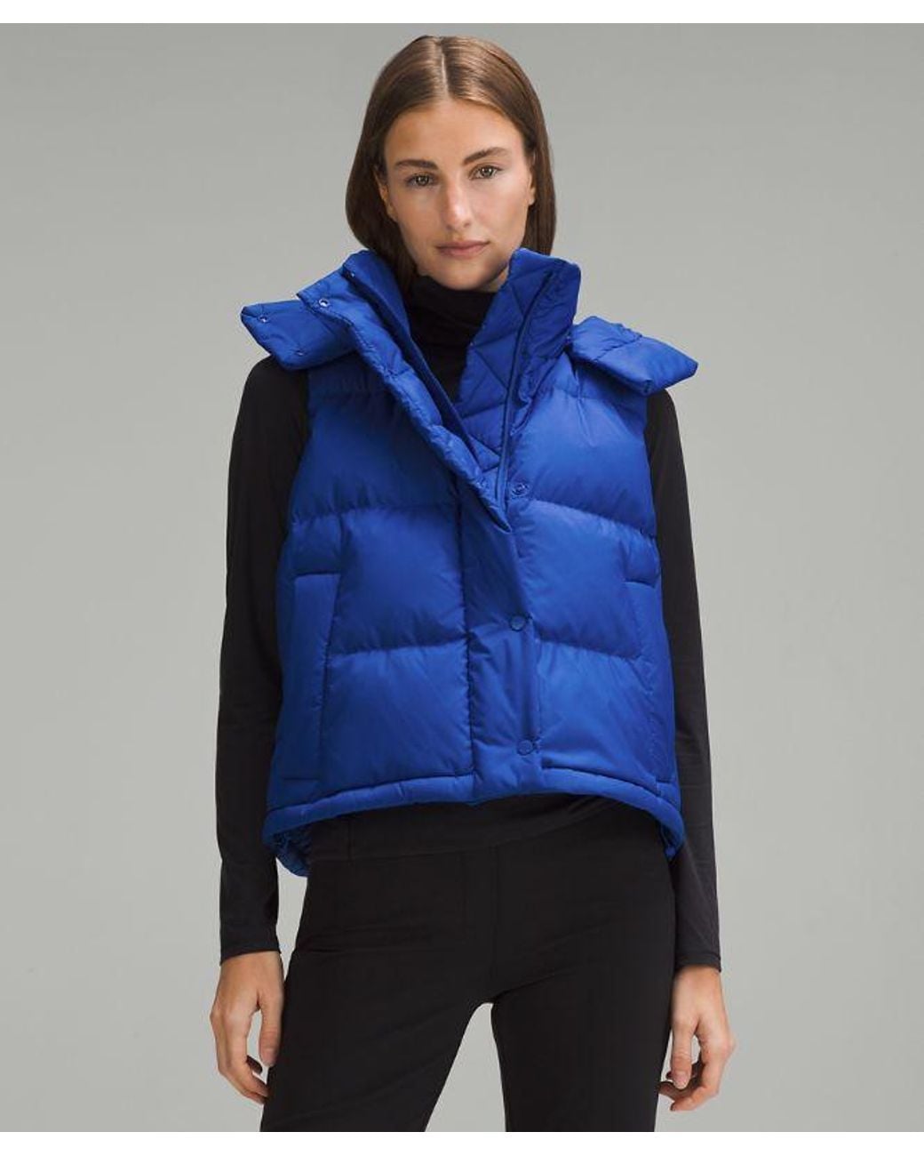 lululemon athletica Wunder Puff Cropped Vest - Color Blue - Size 0