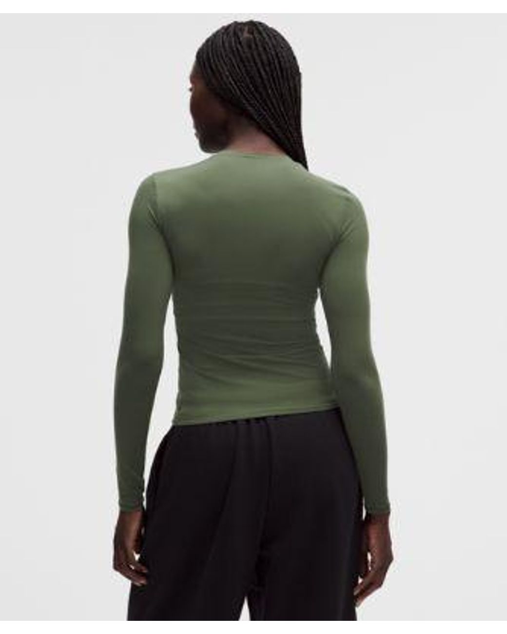 lululemon athletica Green Wundermost Ultra-Soft Nulu Crewneck Long-Sleeve Shirt