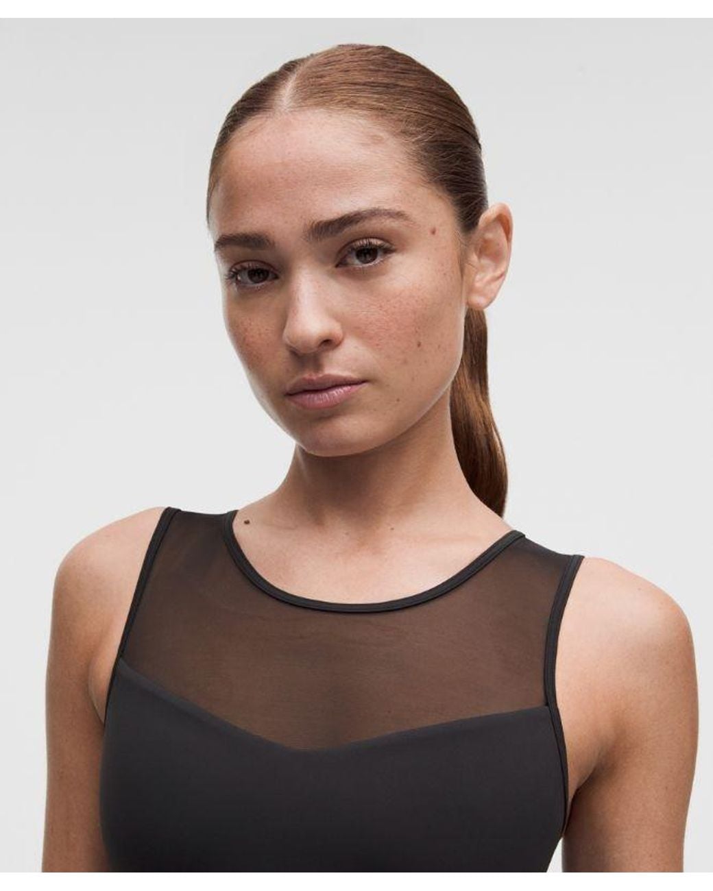 lululemon athletica Black Mesh Crossback Sports Bra
