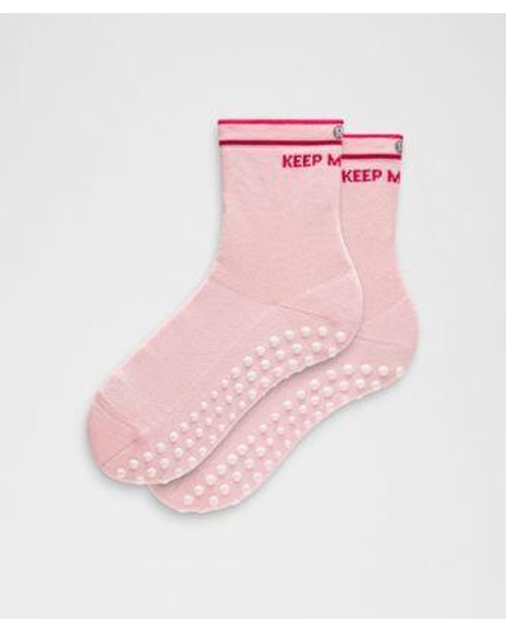 lululemon athletica Pink Find Your Balance Grip Quarter Socks