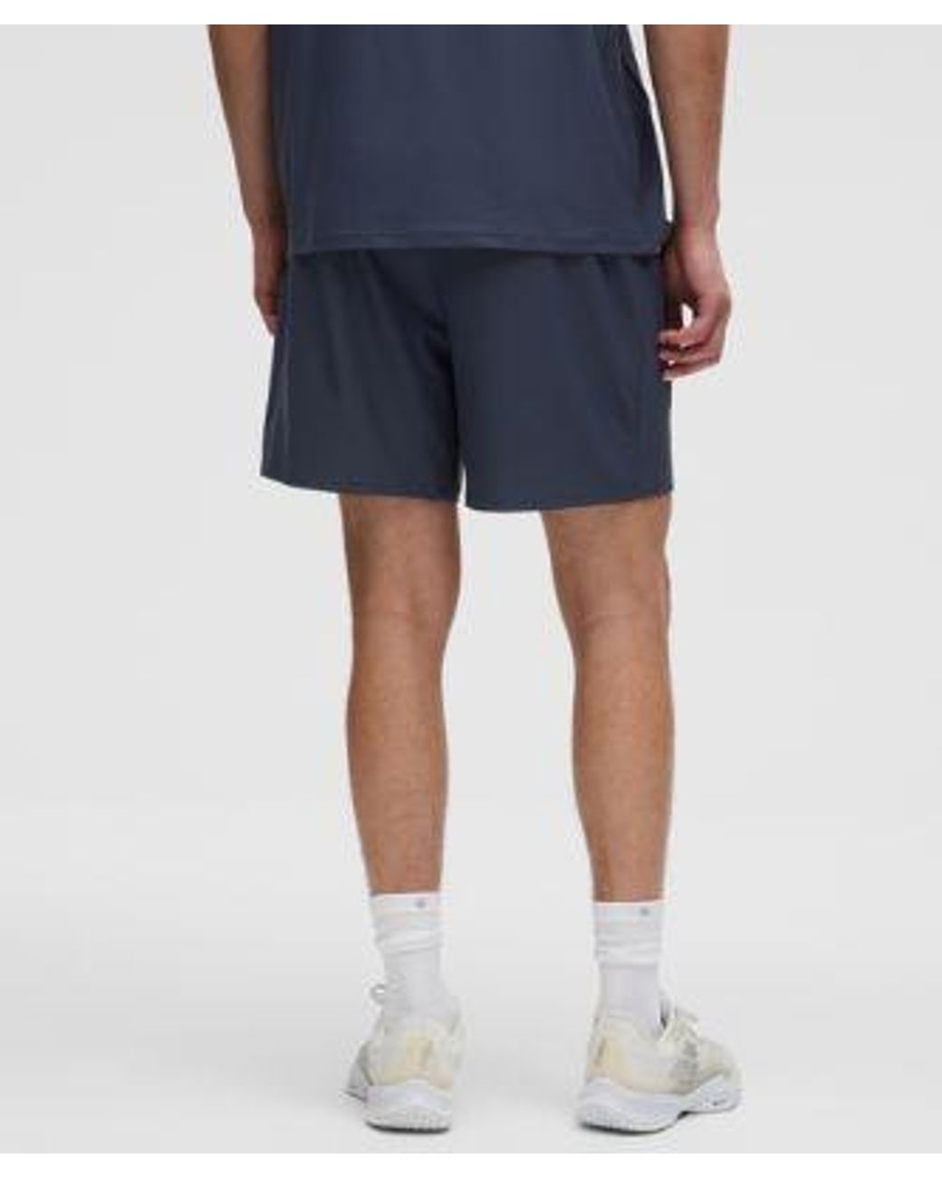 lululemon athletica Blue Striped Mesh Tennis Short 7" for men