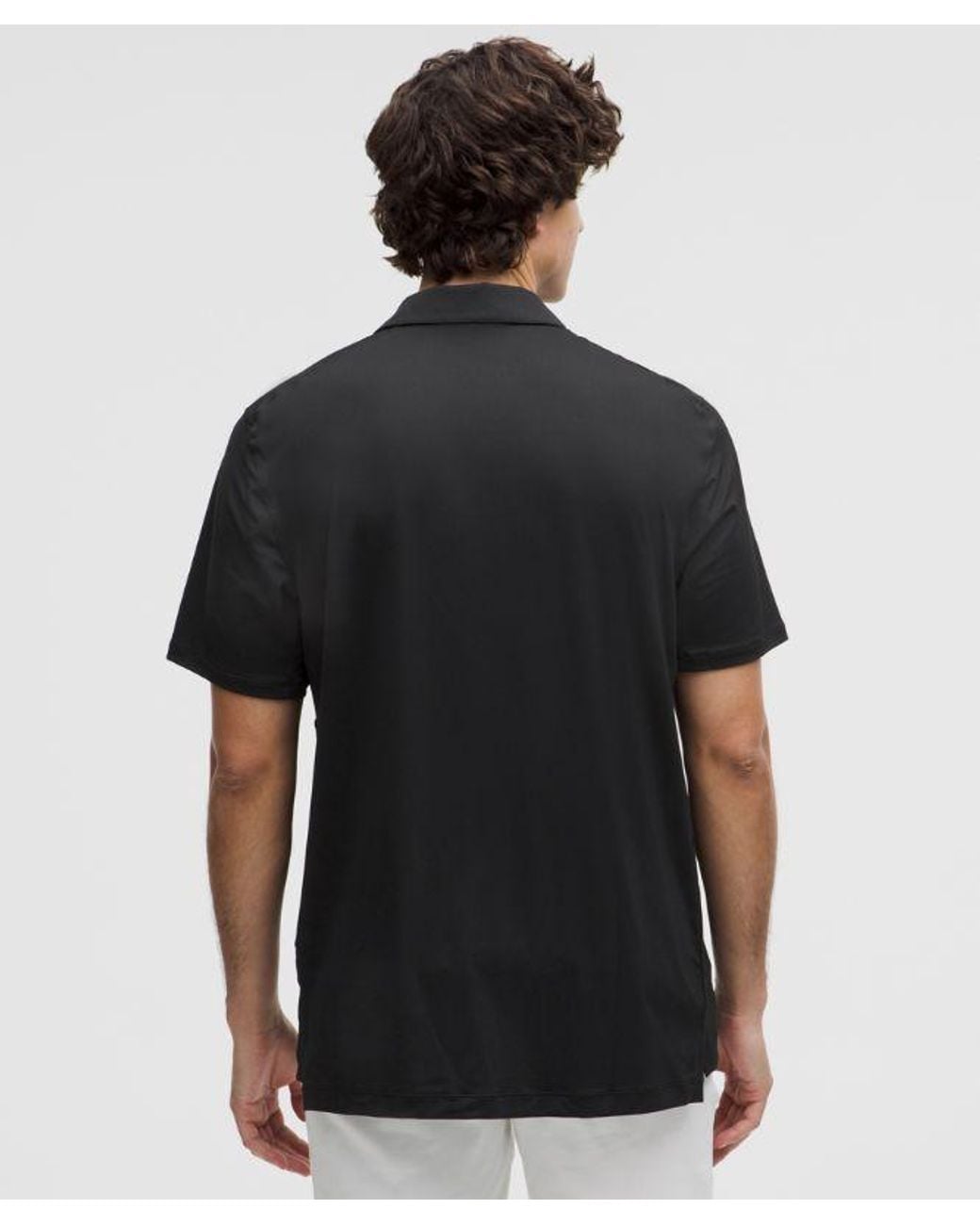 lululemon athletica Black Logo Sport Polo Short Sleeve for men