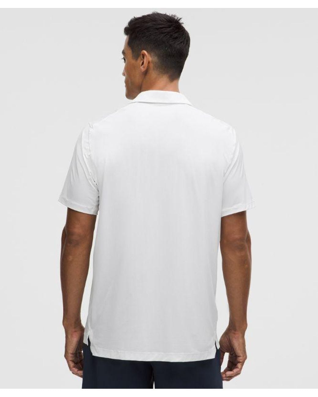 lululemon athletica Blue Logo Sport Polo Short Sleeve for men