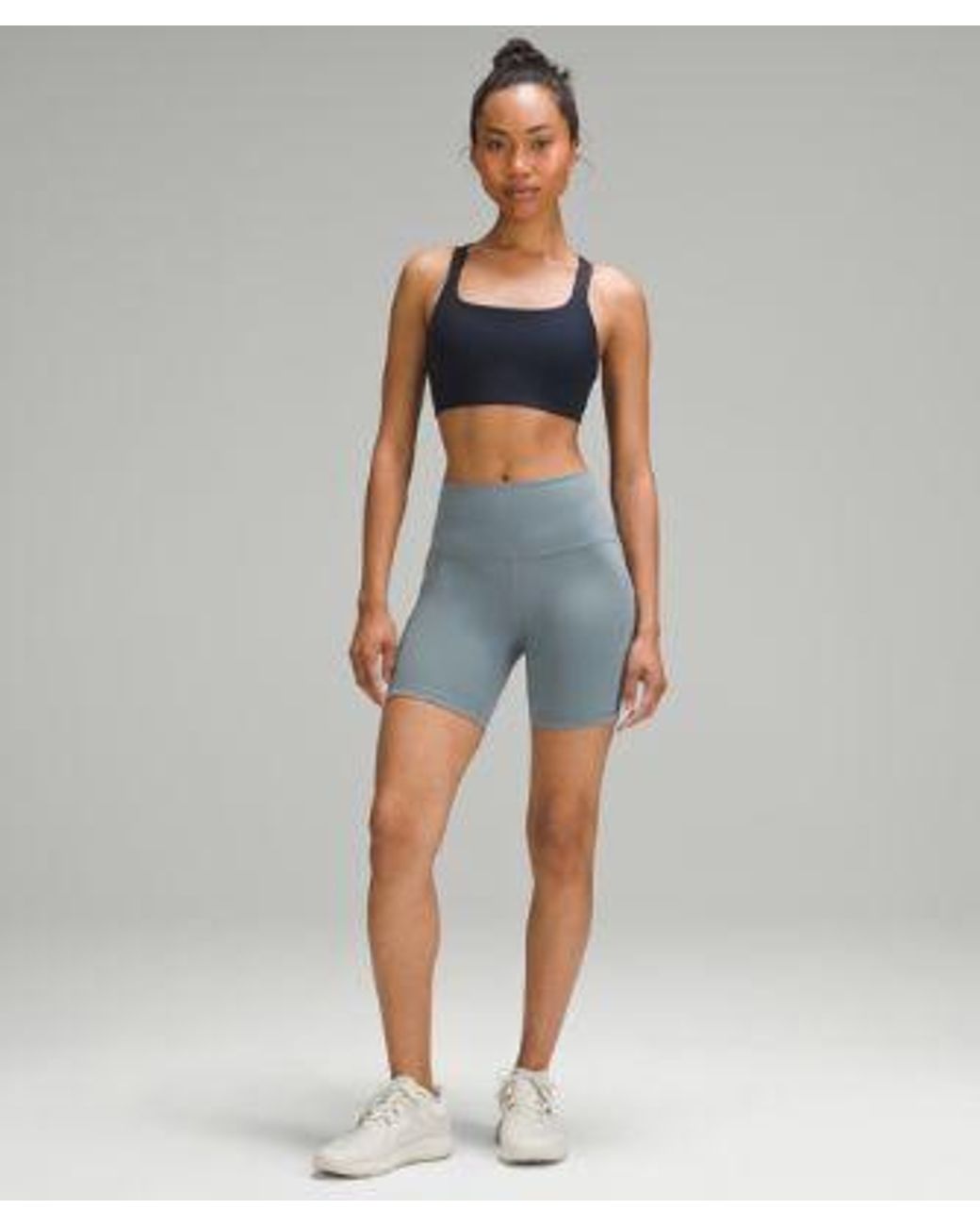 lululemon athletica Blue – Ultralu Square-Neck Workout Sports Bra Medium Support, B/C Cup – – Size 14