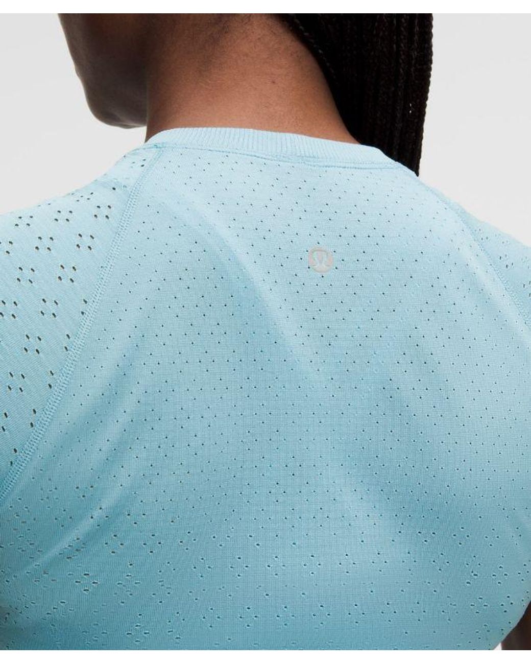 lululemon athletica Blue – Swiftly Tech Cropped Short-Sleeve Shirt 2.0 – /Pastel – Size 8