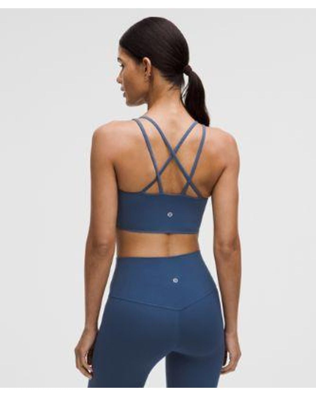 lululemon athletica Blue – Like A Cloud Longline Sports Bra Light Support, B/C Cup – – Size 12