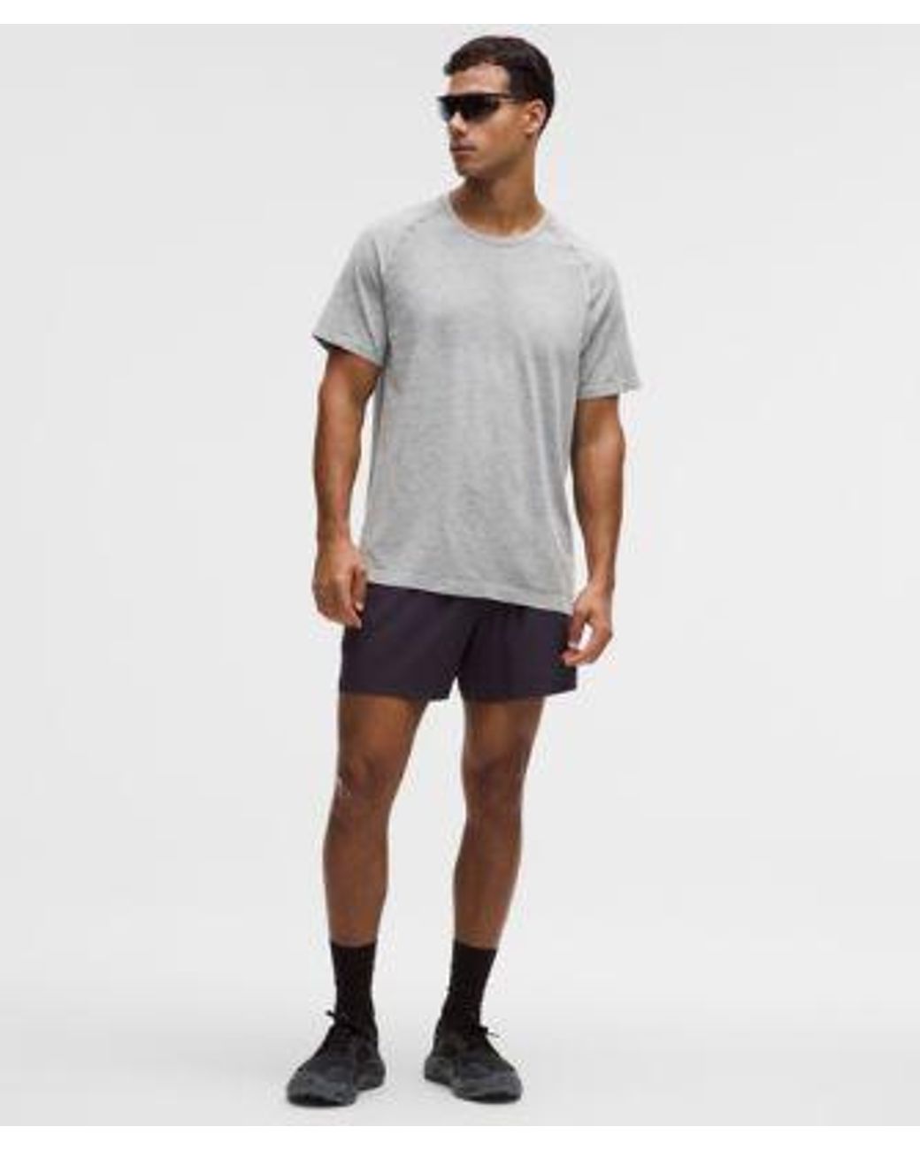 lululemon athletica Gray Metal Vent Tech Short-Sleeve Shirt for men