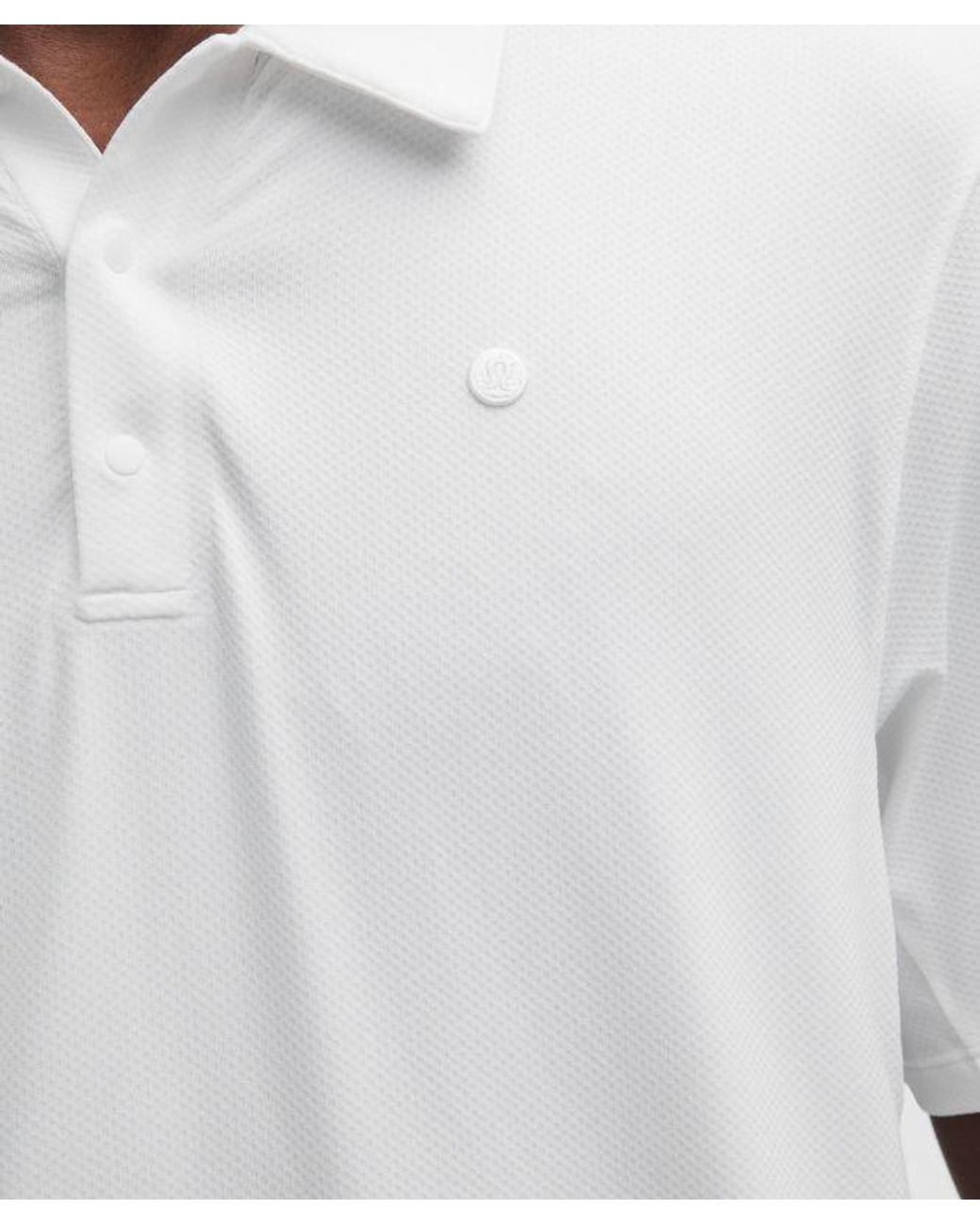 lululemon athletica Logo Sport Polo Short-sleeve - Color White - Size L for men