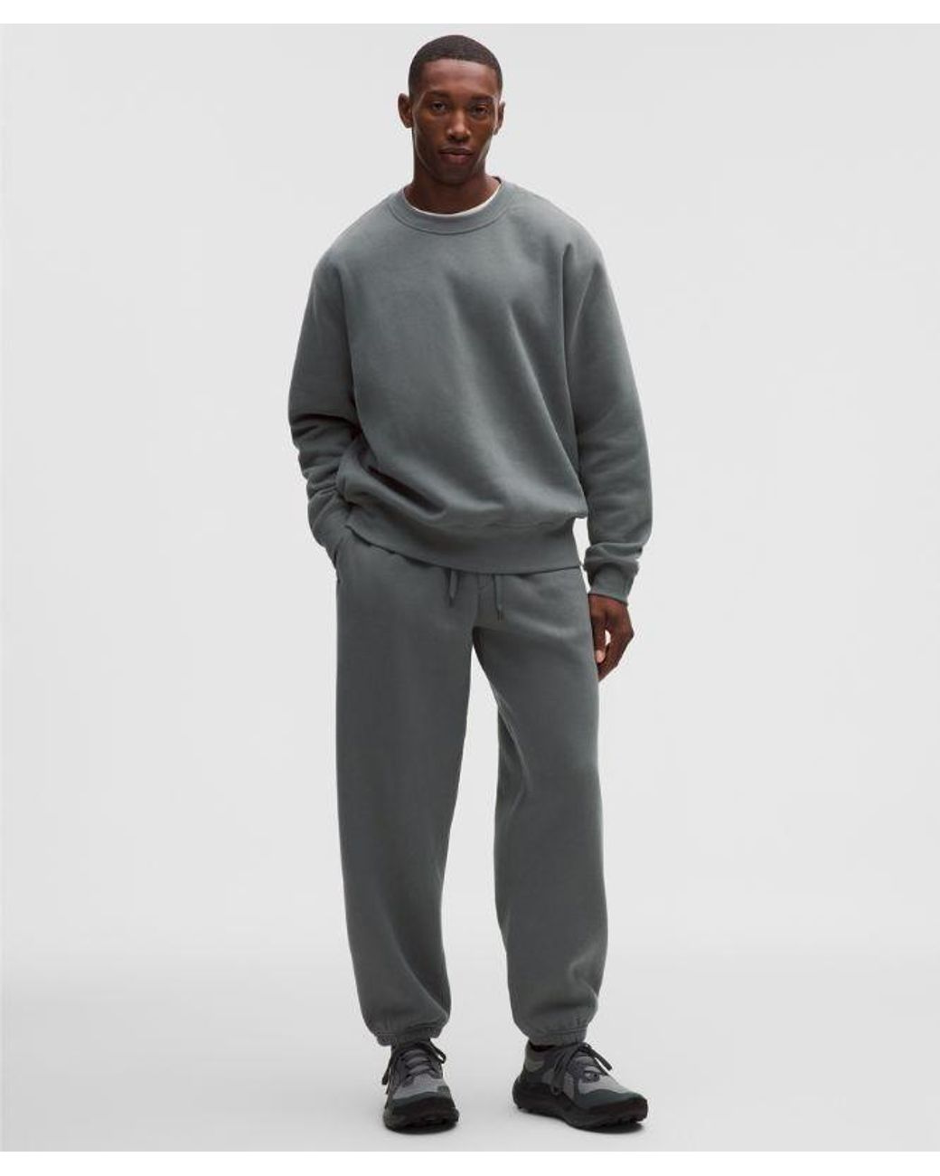 lululemon athletica Gray – Steady State Superloft Crew Sweatshirt – – Size Large for men