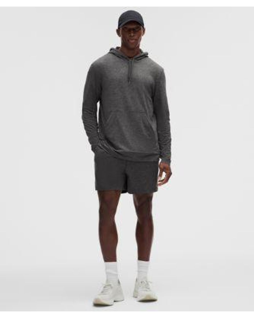 lululemon athletica Gray Soft Jersey Pullover Hoodie for men