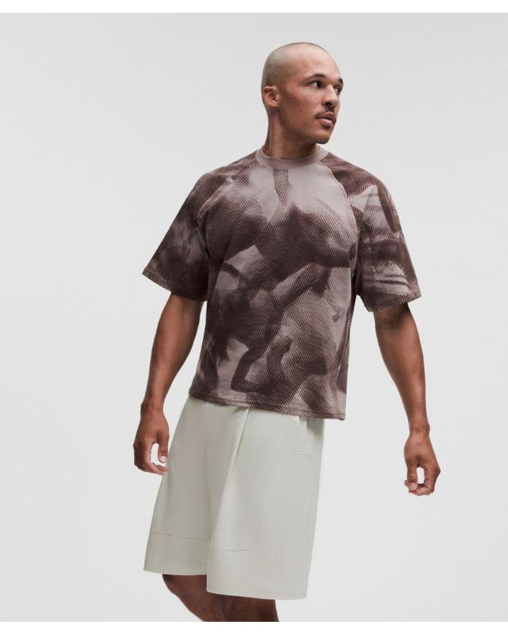 lululemon athletica Brown – Relaxed Printed T-Shirt Slnsh Collection – – Size Large for men
