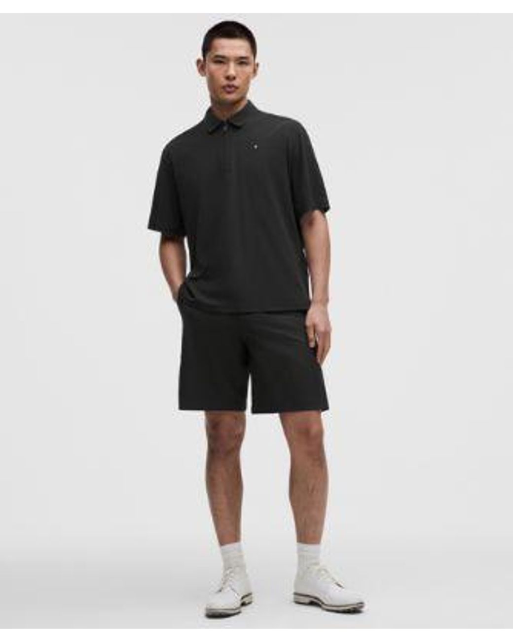 lululemon athletica Black Oversized Golf Polo Shirt for men