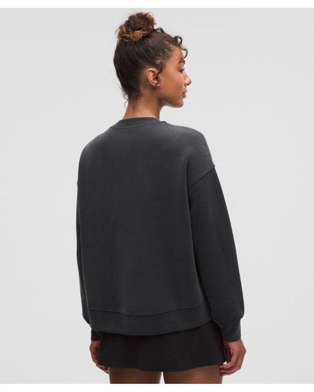 lululemon athletica Black Softstreme Crewneck Oversized Pullover