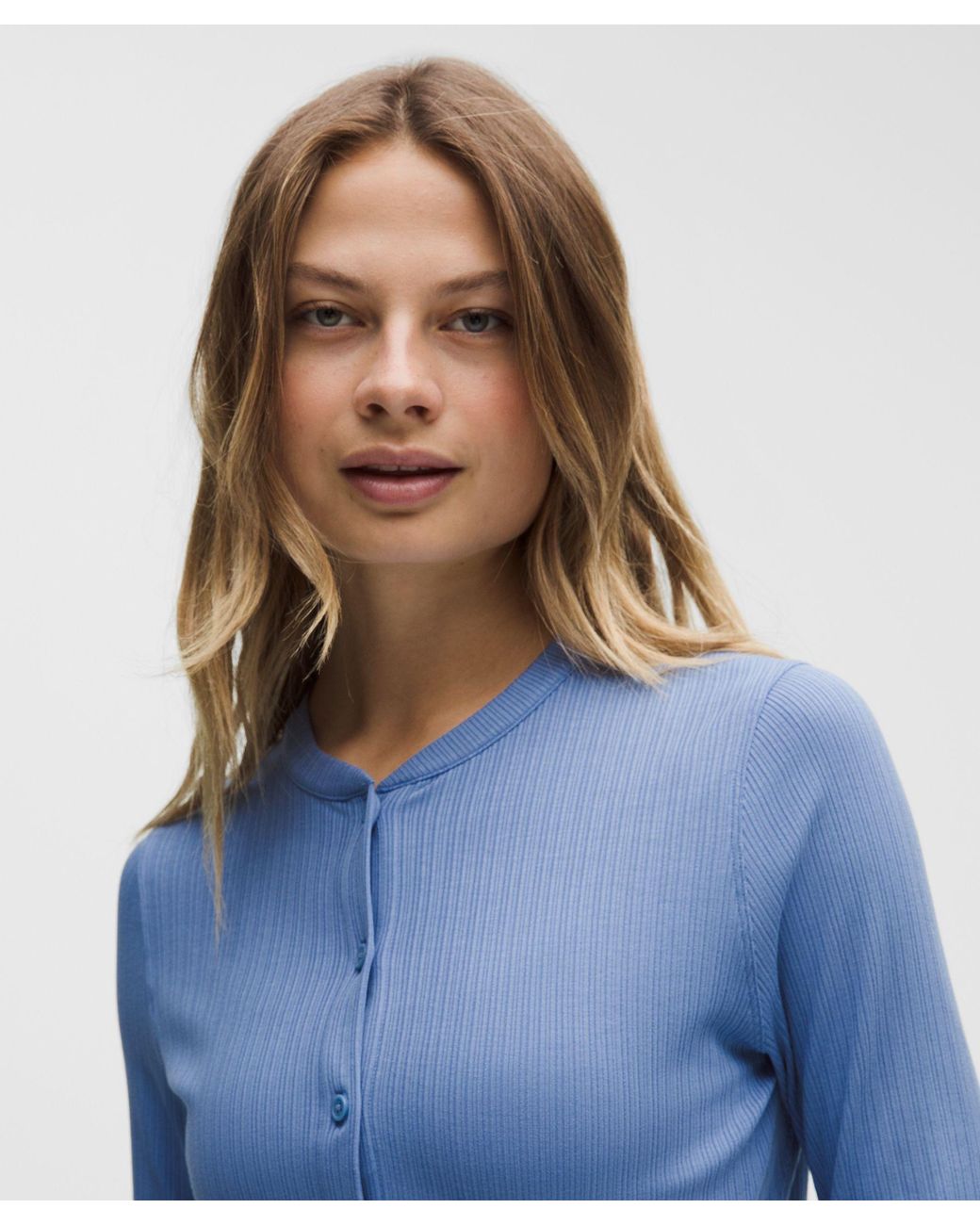 lululemon Hold Tight Micro-Rib Cardigan in Blue | Lyst