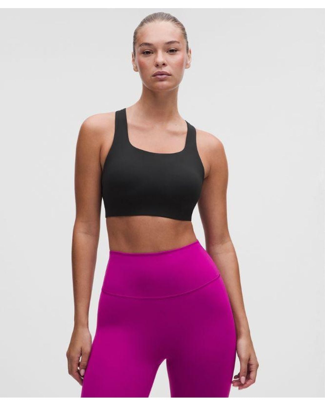 lululemon athletica Purple – All-Time Hero Sports Bra Medium Support D/Dd Cup – – Size Large