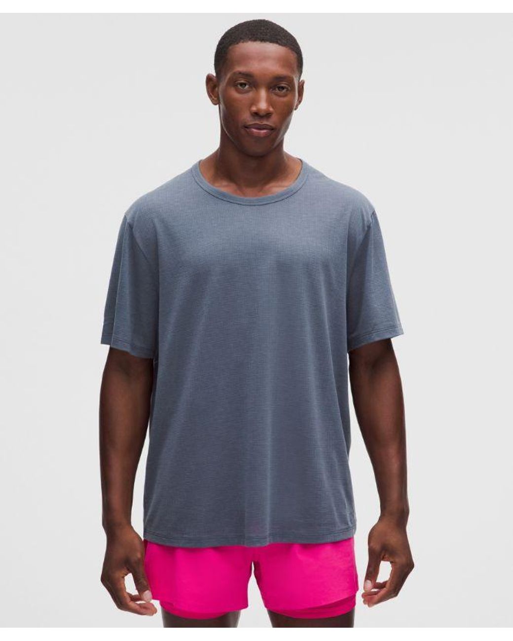 lululemon athletica Blue – Mile Maker Short-Sleeve T-Shirt – – Size Large for men