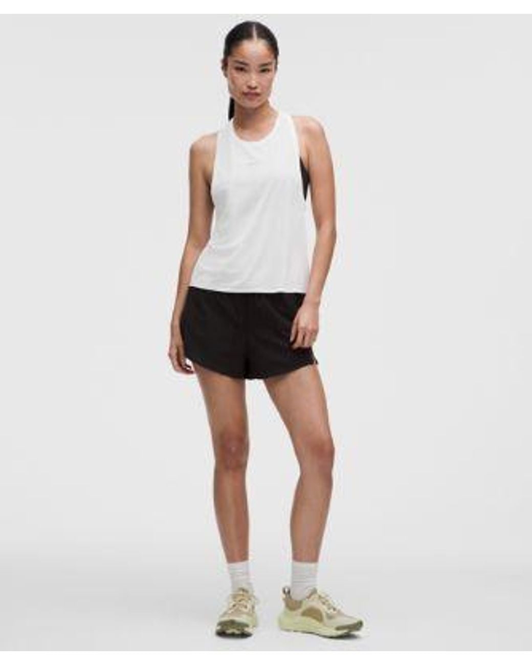 lululemon athletica White – Fast And Free Singlet – – Size Large