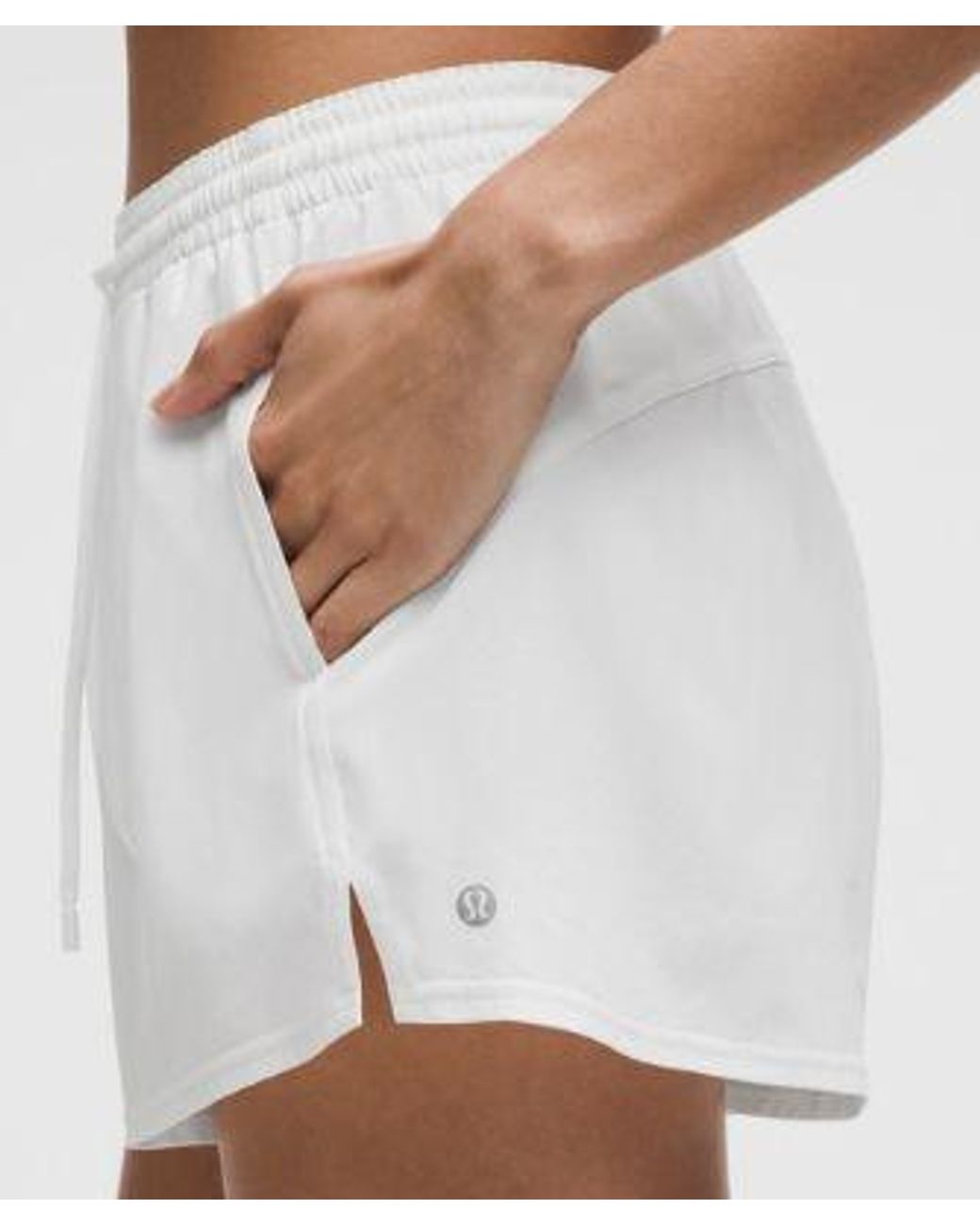 lululemon athletica White Pace Rival High-Rise Short 3"