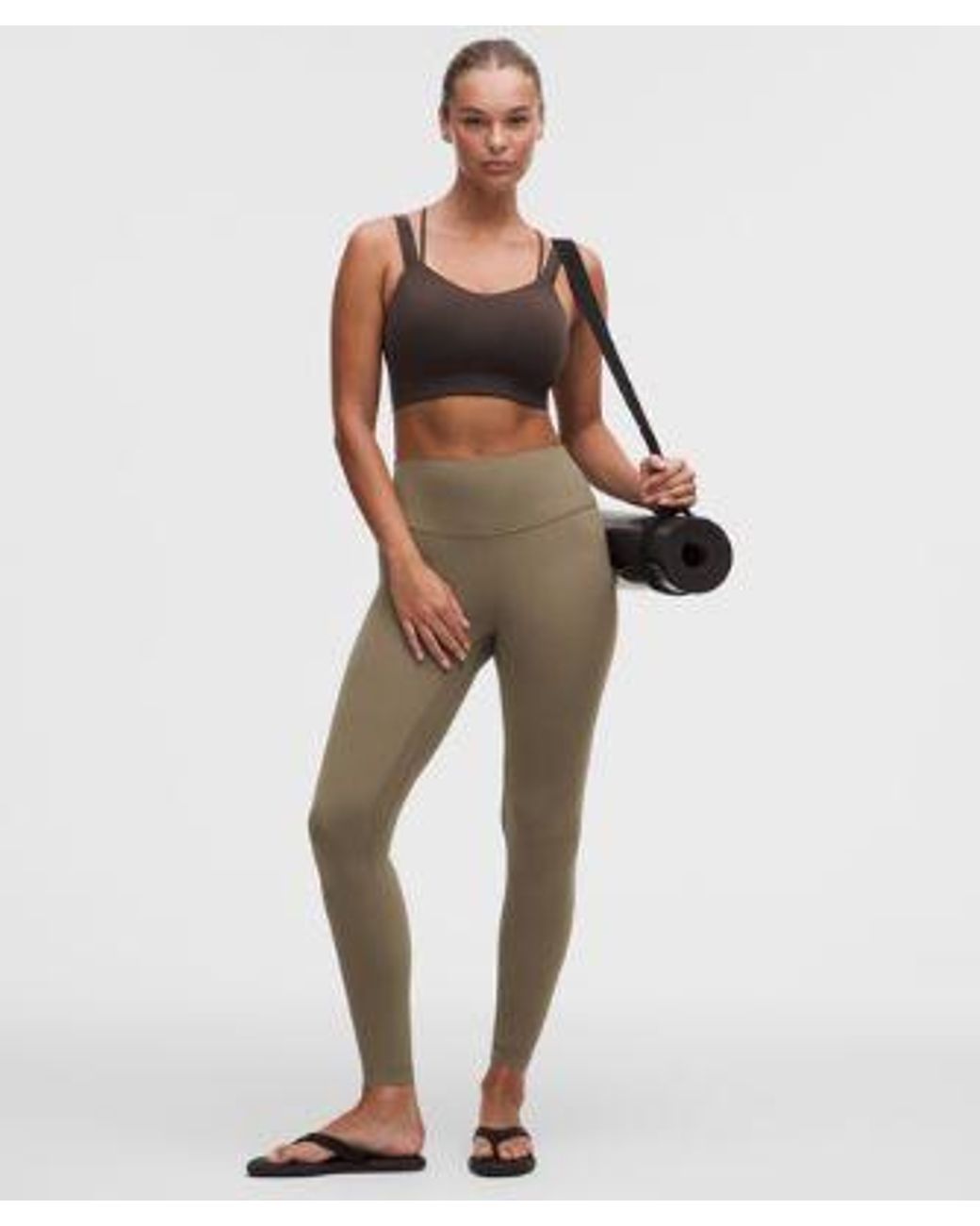 lululemon athletica Green – Like A Cloud Longline Sports Bra Light Support, D/Dd Cup – – Size 14