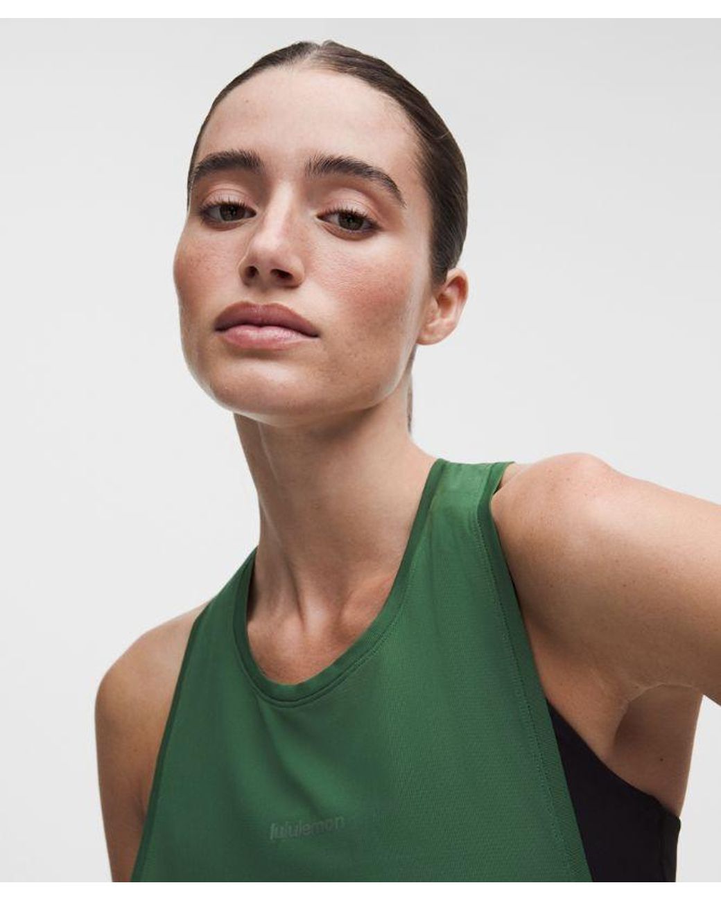 lululemon athletica Green – Fast And Free Singlet – – Size Medium