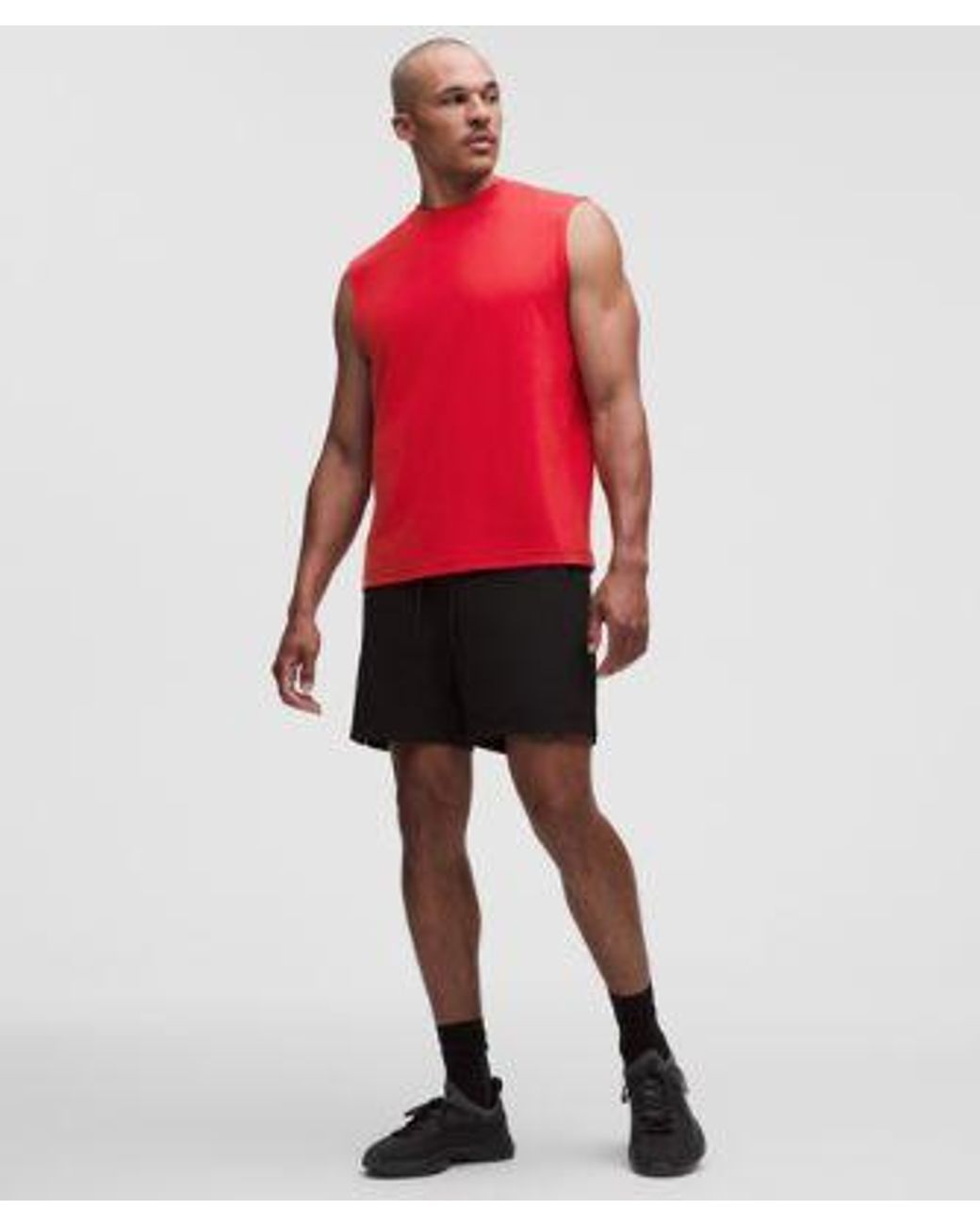 lululemon athletica Red – Easyset Training Sleeveless Shirt – /Neon – Size Large for men