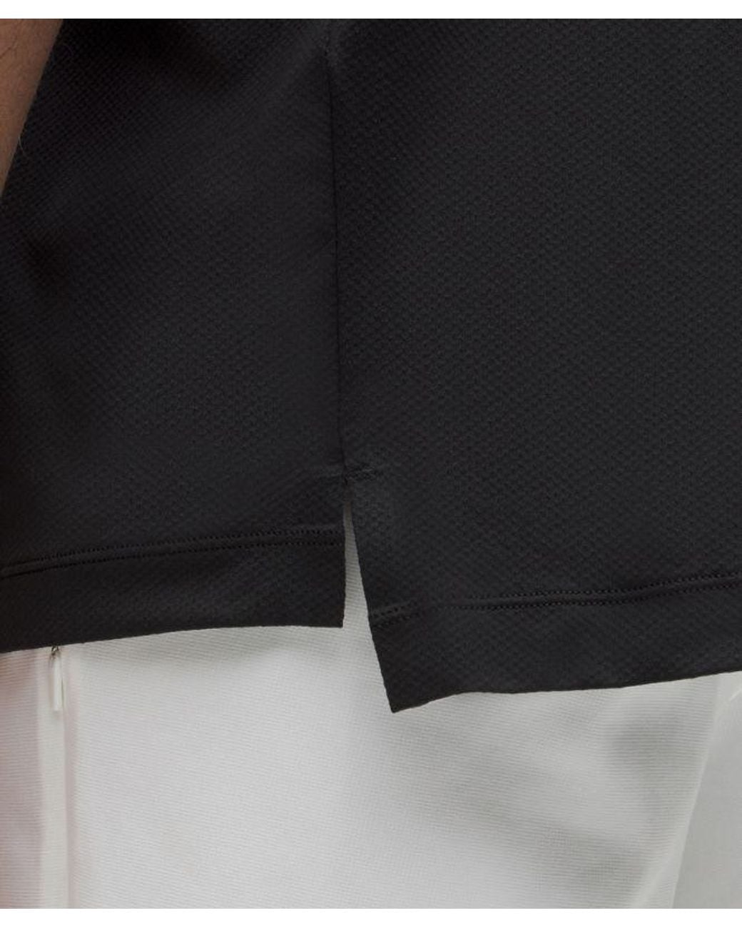 lululemon athletica Black Logo Sport Polo Short Sleeve for men