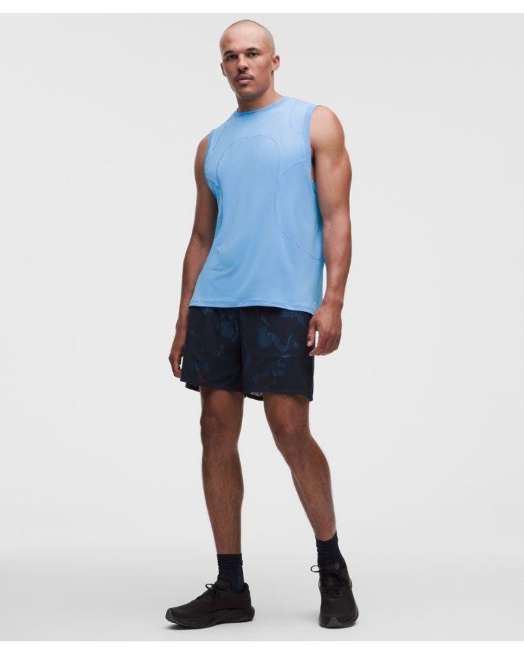 lululemon athletica Blue – Perforated Mesh Tank Top Slnsh Collection – – Size Large for men