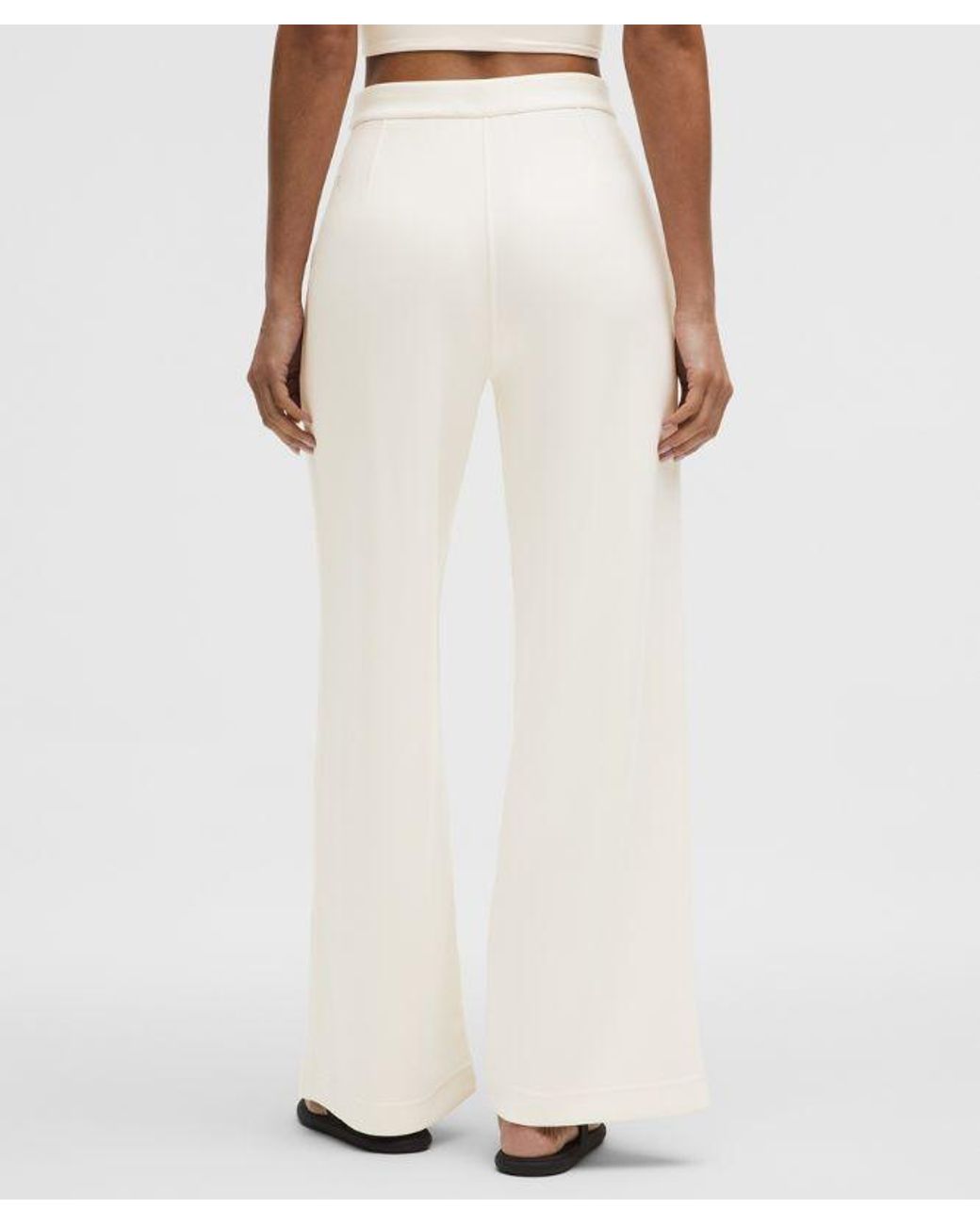 lululemon athletica White Softstreme Pintuck High-Rise Wide-Leg Pant