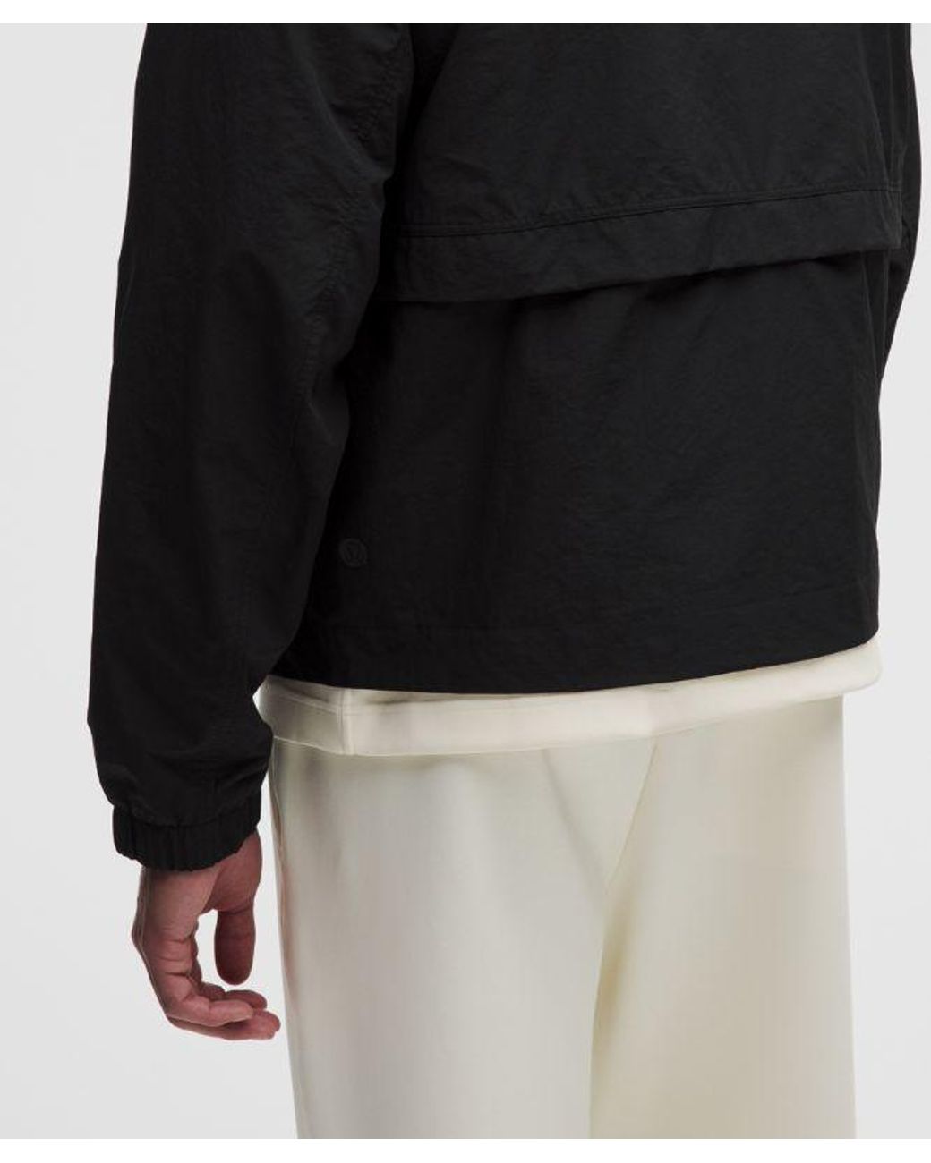 lululemon athletica Black Cotton-Blend Collared Jacket for men