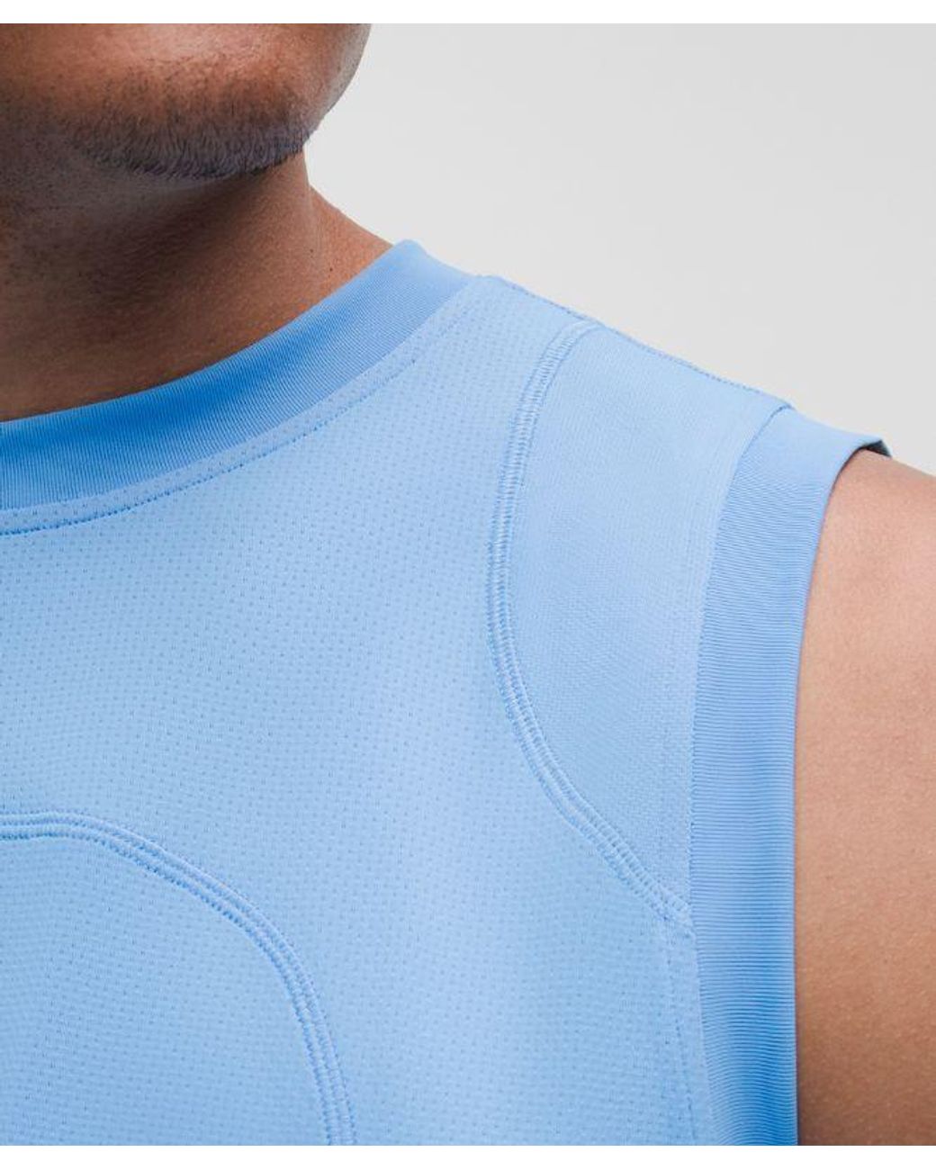 lululemon athletica Blue – Perforated Mesh Tank Top Slnsh Collection – – Size Large for men