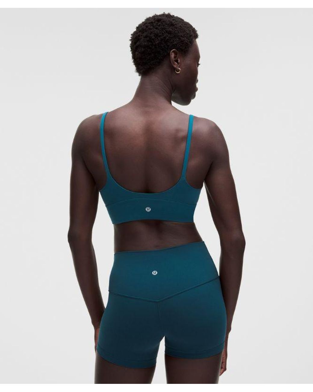 lululemon athletica Blue – Focuser Scoop-Neck Sports Bra Nulu Light Support, A/B Cup – – Size Large