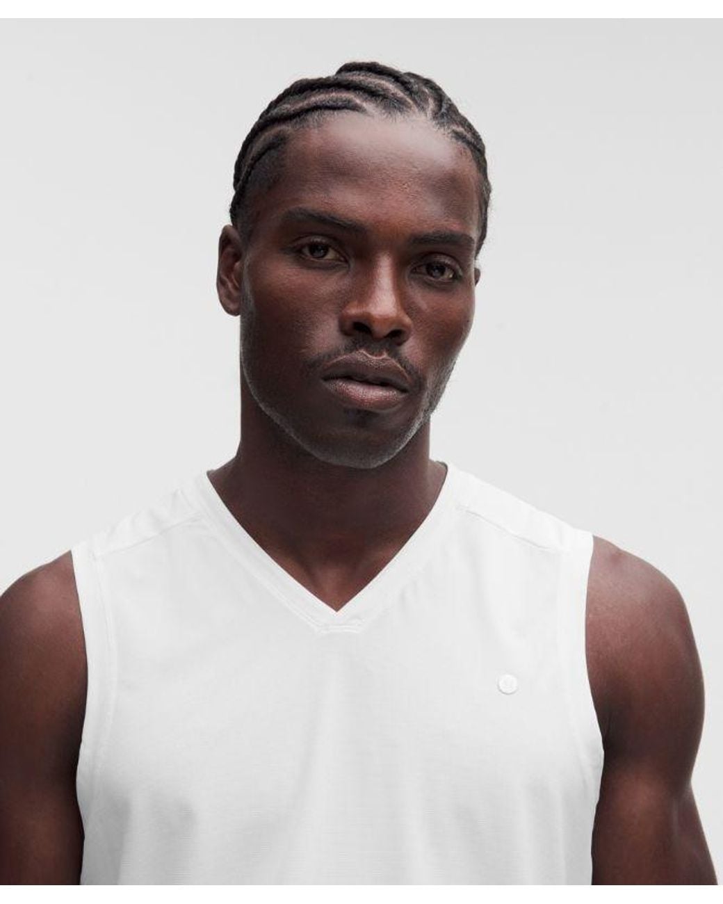 lululemon athletica White Pique Mesh-Panel Sleeveless Tennis Shirt for men