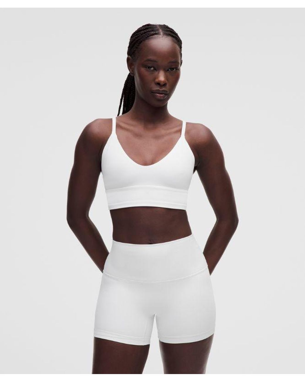 lululemon athletica White Focuser Scoop-Neck Bra Nulu