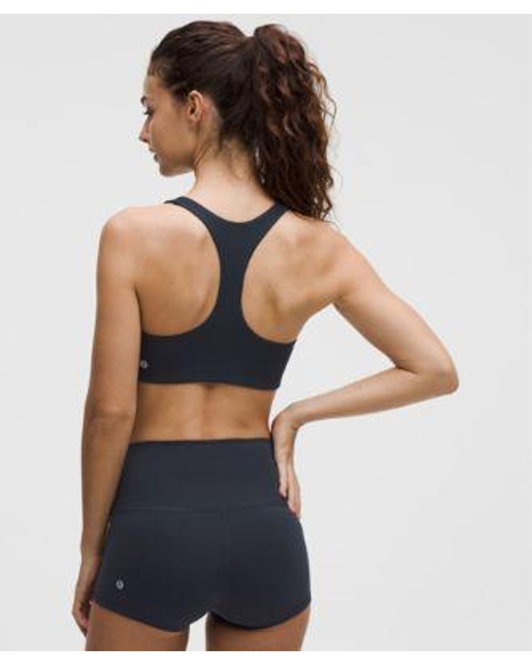 lululemon athletica Blue – All-Time Hero Ribbed Sports Bra Medium Support, B/C Cup – – Size Large
