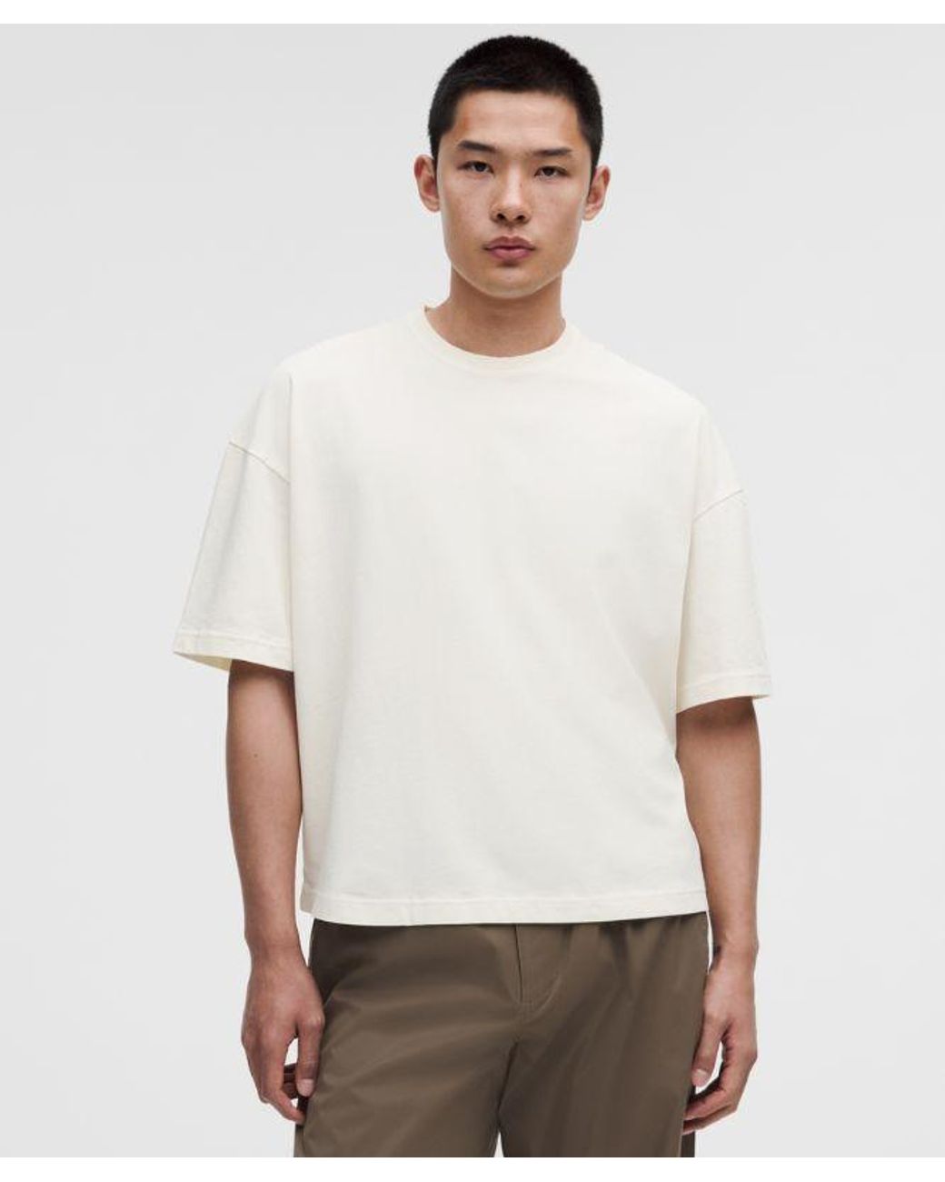 lululemon athletica White Heavyweight Cotton Jersey Boxy T-Shirt for men