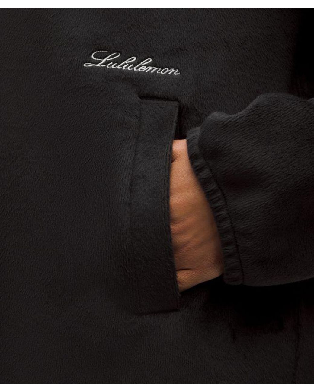 lululemon athletica Black – Plush Velour Oversized Hoodie – – Size Medium