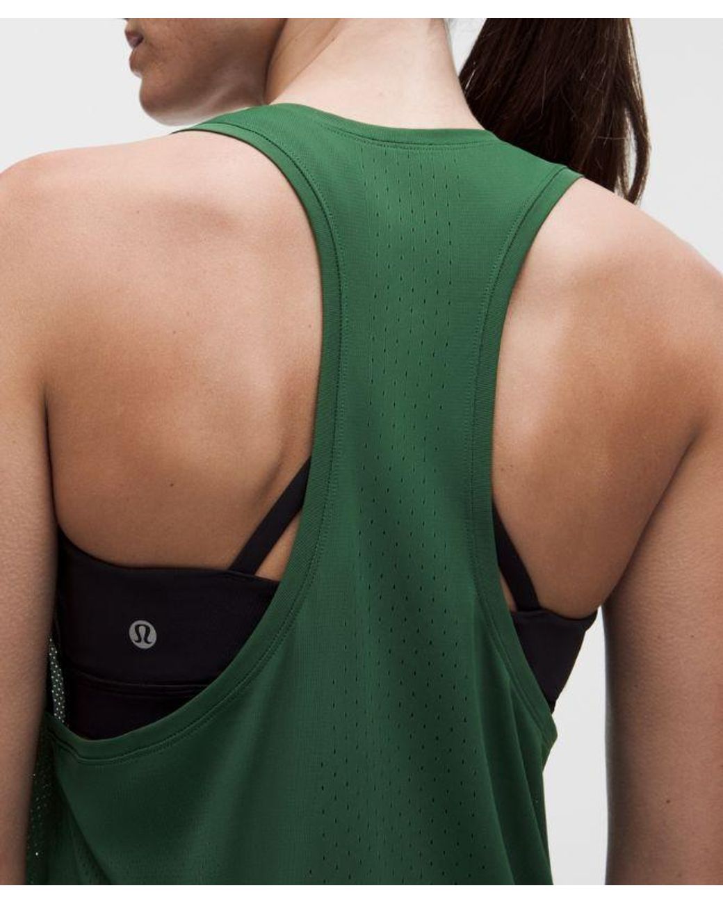 lululemon athletica Green – Fast And Free Singlet – – Size Medium