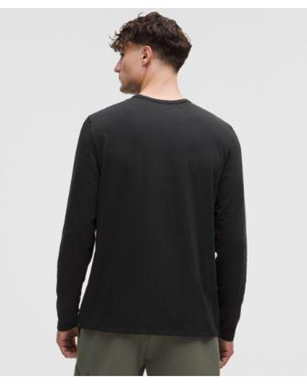 lululemon athletica Black Organic Cotton Classic-Fit Long-Sleeve Shirt for men