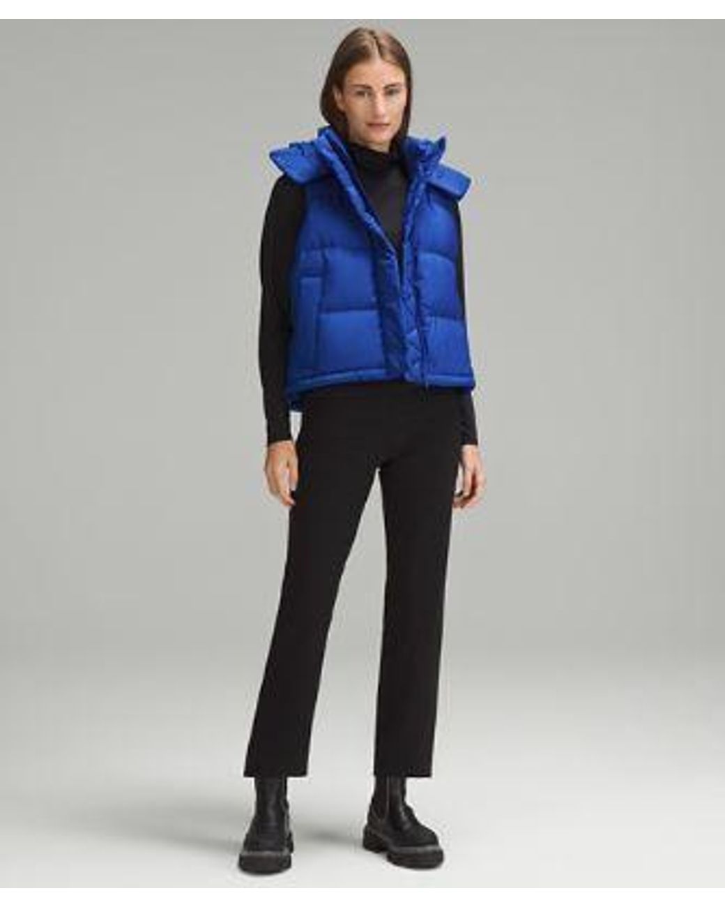 lululemon athletica Wunder Puff Cropped Vest - Color Blue - Size 0