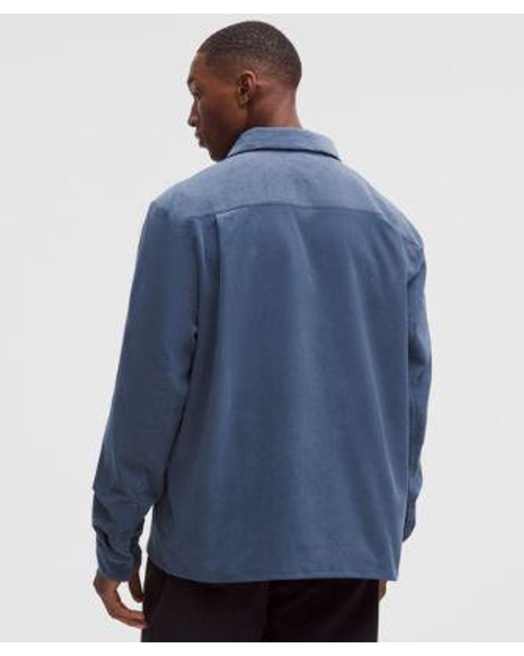 lululemon athletica Blue – Corduroy Relaxed-Fit Long-Sleeve Button-Up Shirt – – Size Small for men