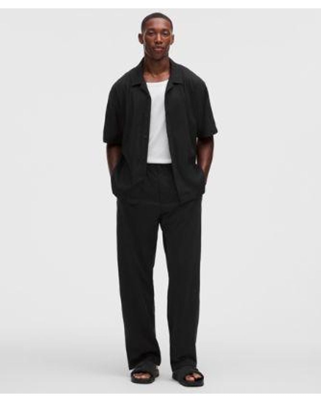 lululemon athletica Black Lightweight Camp-Collar Shirt for men