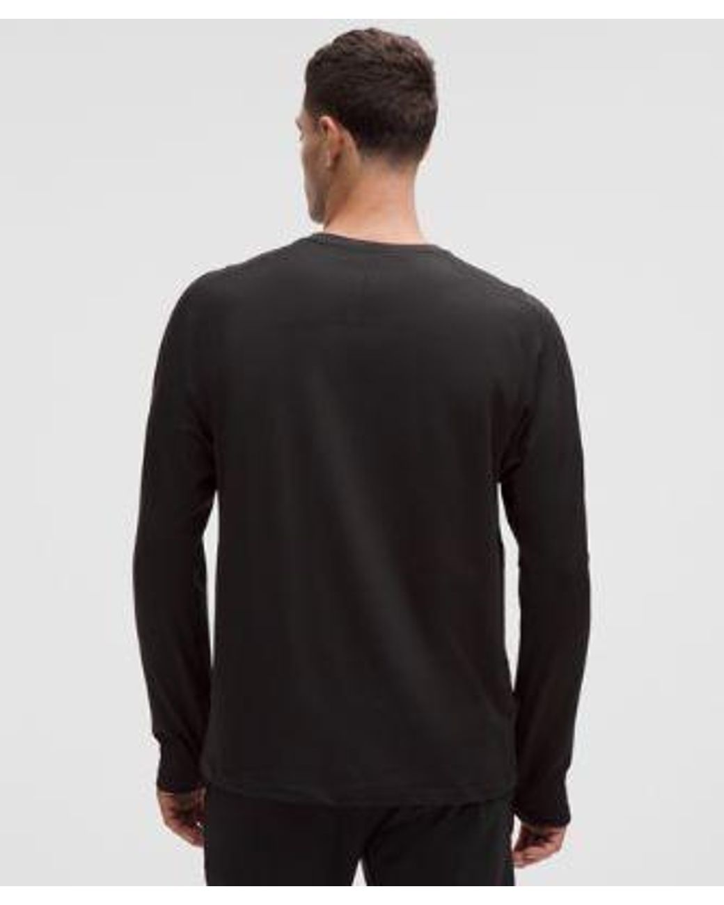 lululemon athletica Black – Rulu Crewneck Long-Sleeve Shirt – – Size Large for men
