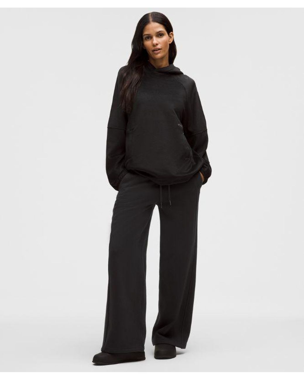 lululemon athletica Black – Plush Velour Oversized Hoodie – – Size Medium