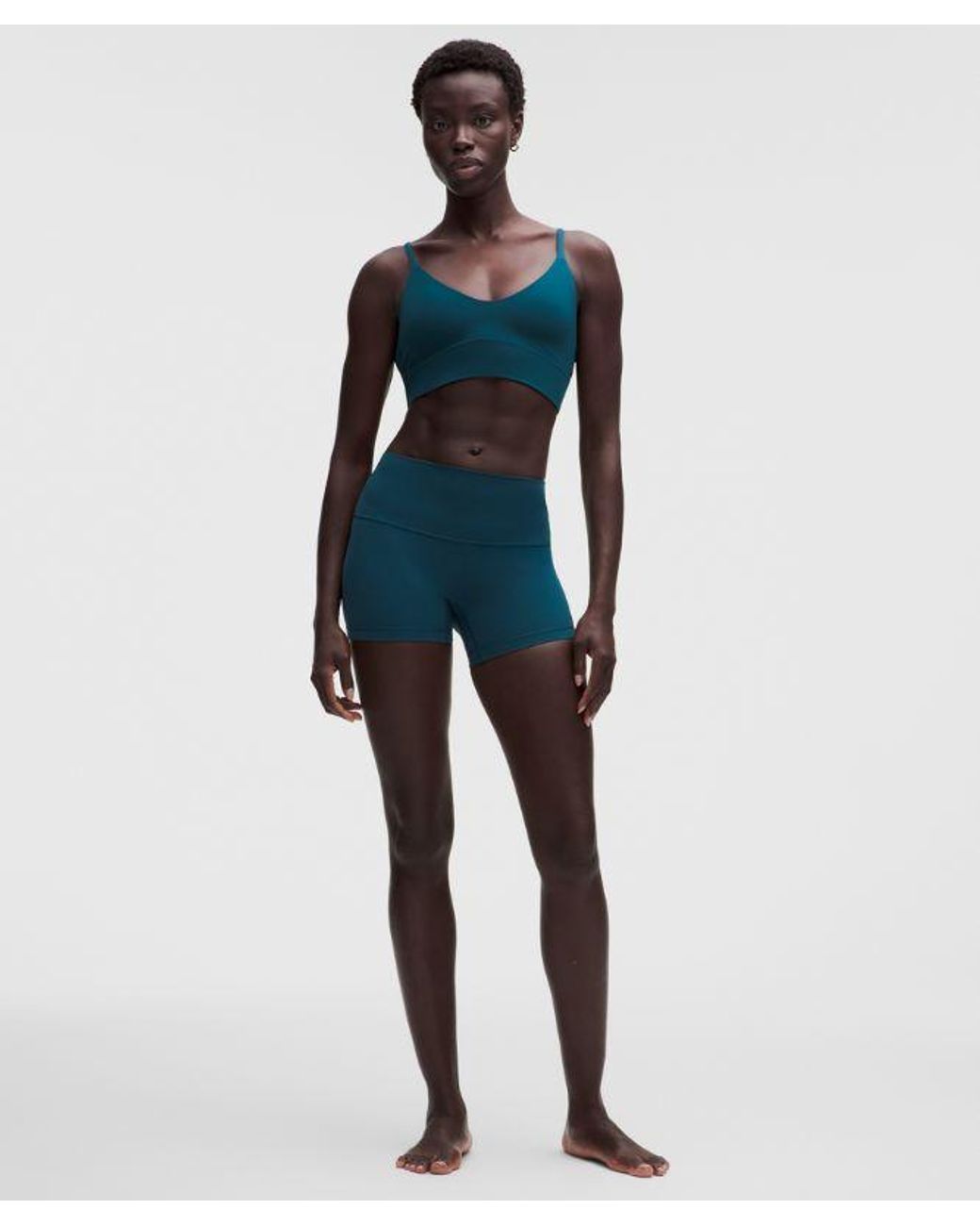 lululemon athletica Blue – Focuser Scoop-Neck Sports Bra Nulu Light Support, A/B Cup – – Size Large