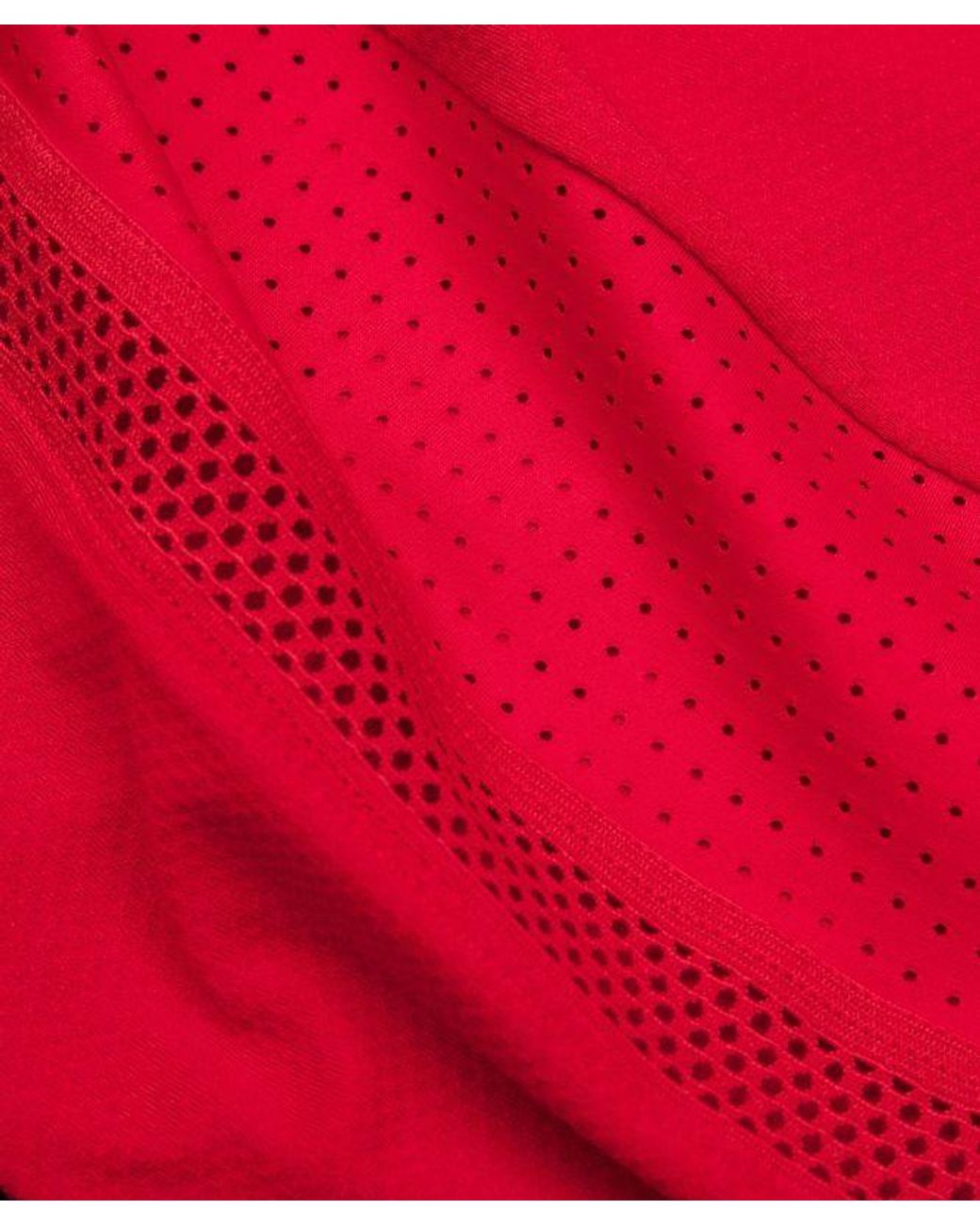 lululemon athletica Red Uv-Protective Mesh Panelled Tennis Shirt for men