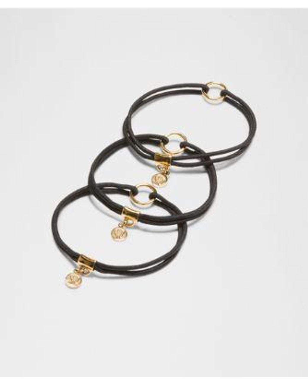 lululemon athletica Blue Logo Bead Hair Ties