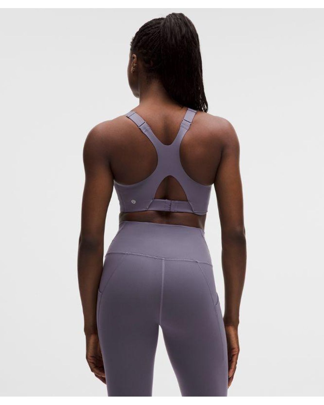 lululemon athletica Purple – Ultralu Square-Neck Workout Sports Bra Medium Support, D/Dd Cup – – Size 10