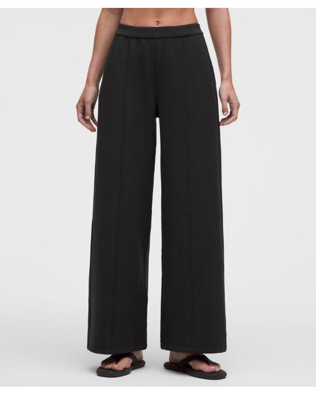 lululemon athletica Black – Smooth Spacer High-Rise Wide-Leg Pants Regular – – Size Large
