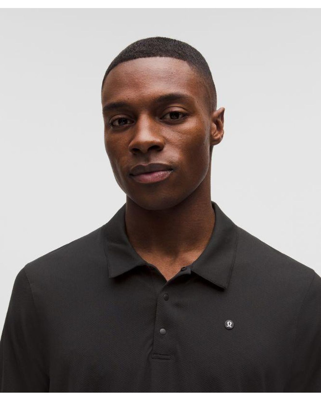 lululemon athletica Black – Logo Sport Polo Short-Sleeve – – Size Large for men