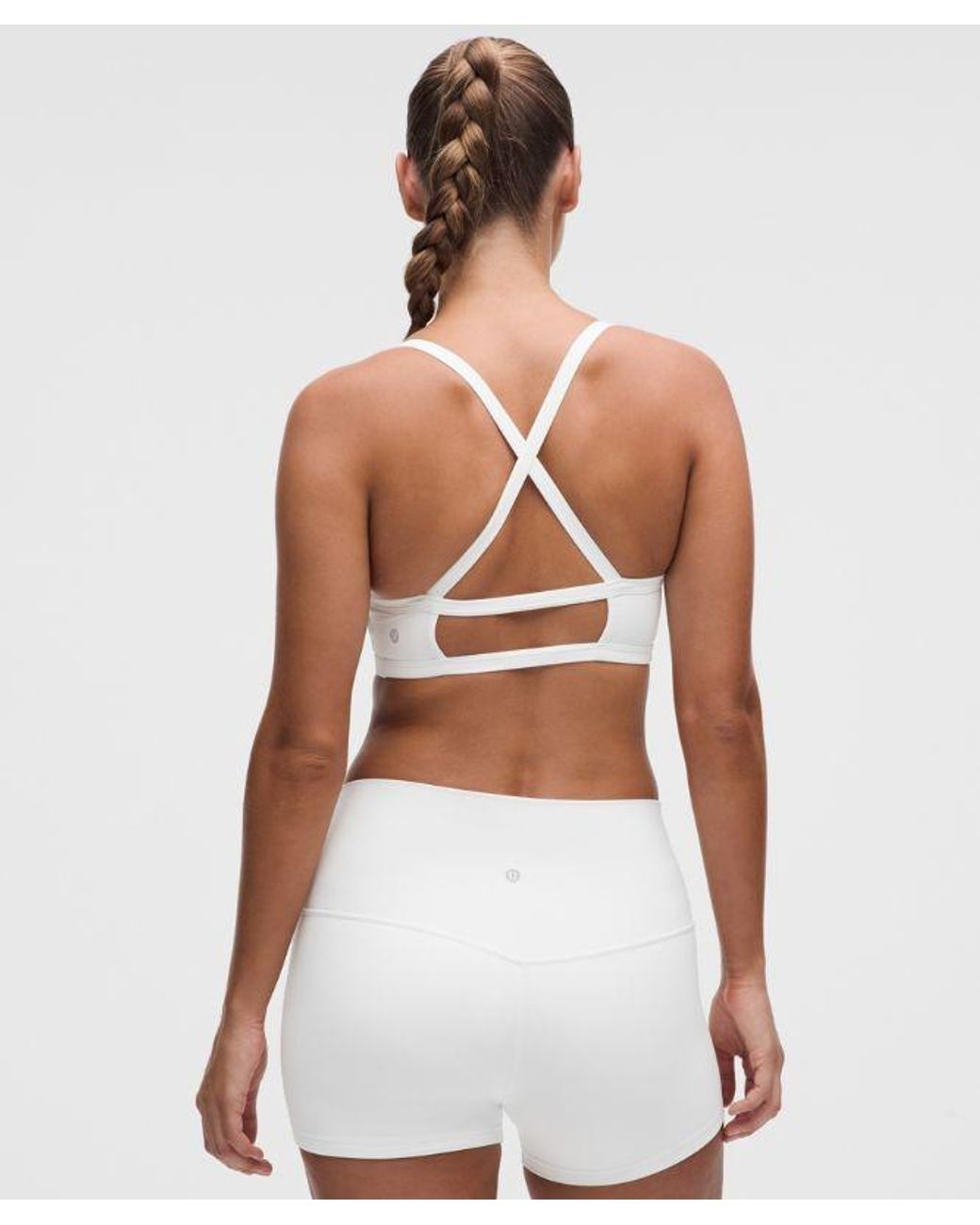 lululemon athletica White – Like A Cloud Sports Bra D/Dd Cup Contrast Trim – – Size 14